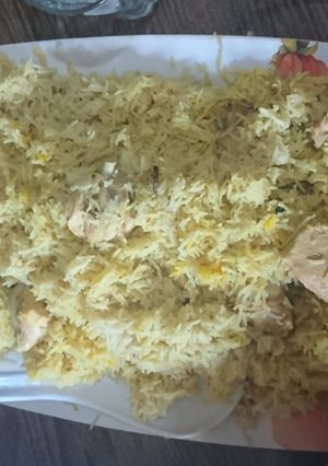 A picture of Chicken Yakhni pulao.