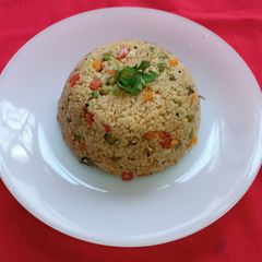 Broken Wheat Upma with Mixed Veggies A picture of Broken Wheat Upma with Mixed Veggies.