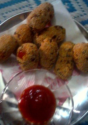 A picture of Mix veg suji cutlet.