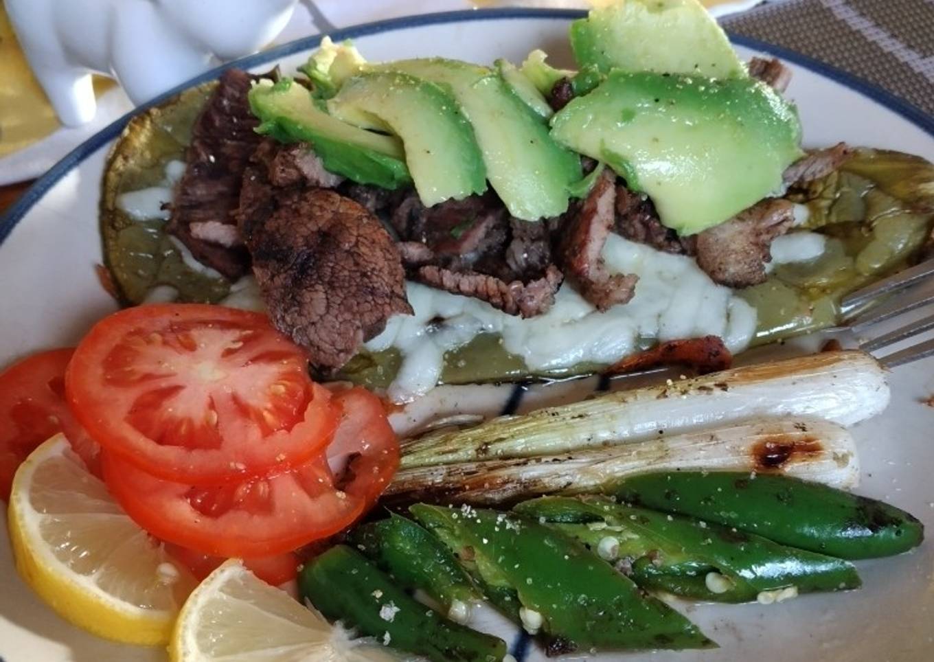 Taco de nopal y asada