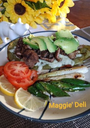 Una foto de Taco de nopal y asada