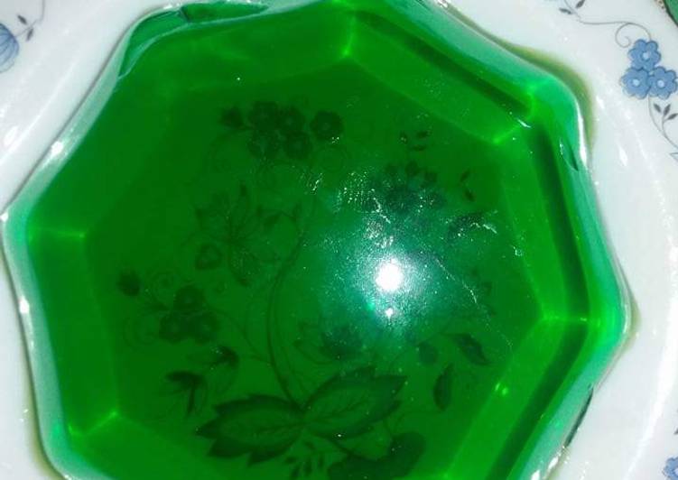 Steps to Make Super Quick Homemade Green jelly😍independence day special dish😍