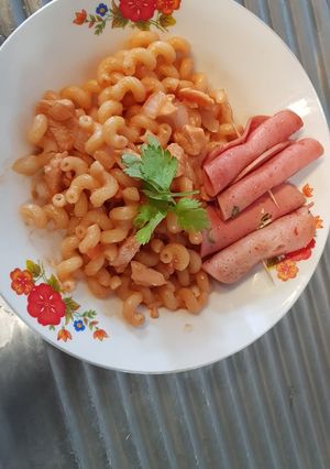 รูปของ พาสต้าซอสไก่กับโบโลน่าทอด