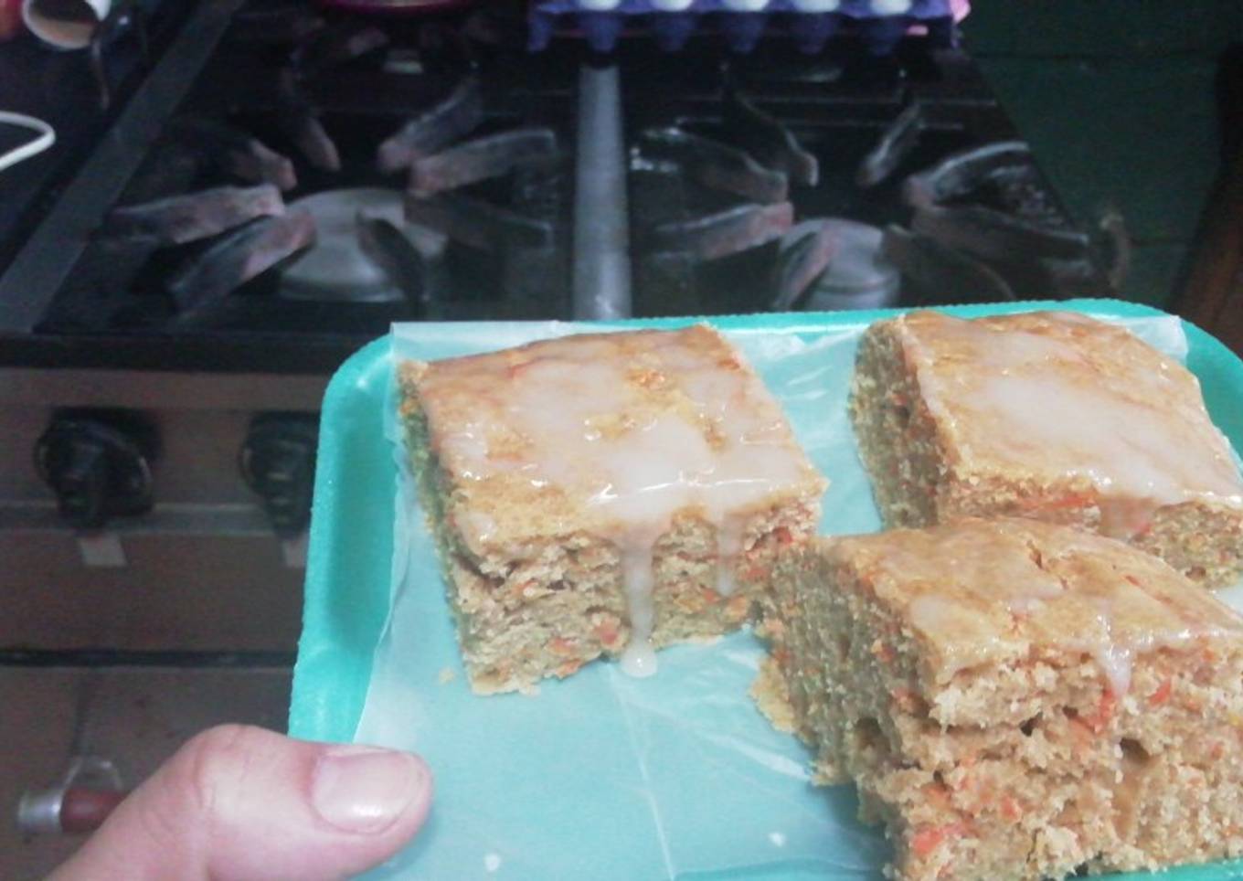 Cuadraditos de zanahoria y naranja 😋