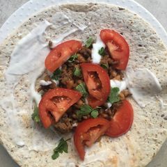 A picture of Beef Mince Wrap.