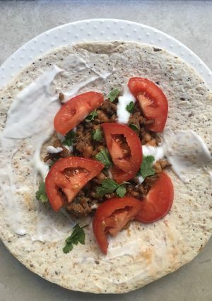 A picture of Beef Mince Wrap.