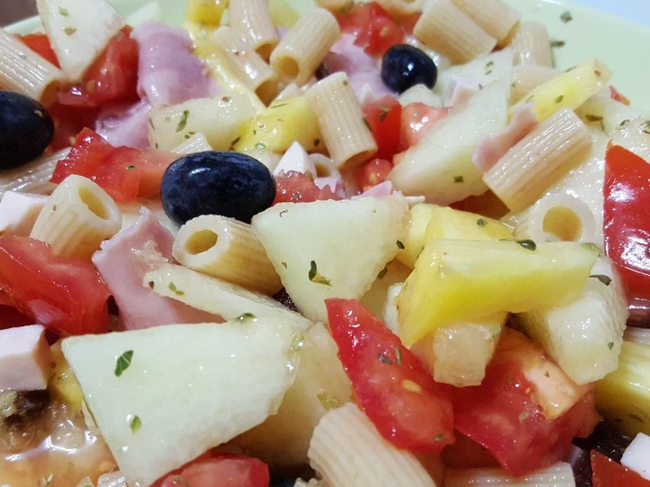 Receta Ensalada de pasta y frutas de verano  que Delicioso