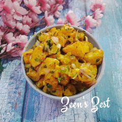 A picture of Aloo Sadeko/Nepali Potato Salad (Starter).