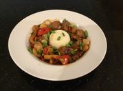 A picture of sweet and sour pork