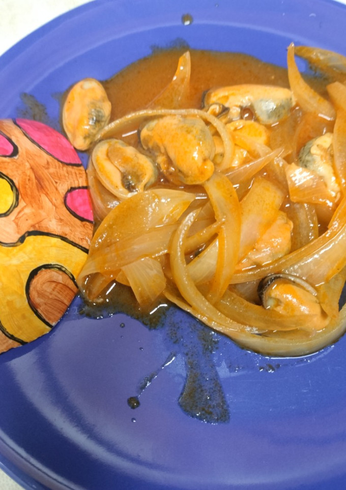 Una foto de Mejillones en salsa de vieira