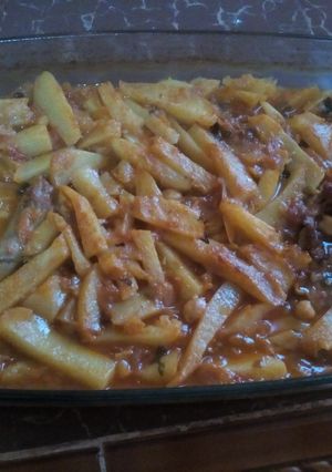 صورة لوصفة بطاطا بالحمص في الفرن
