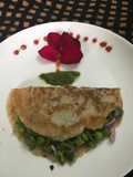 Peas stuffed oats cheela