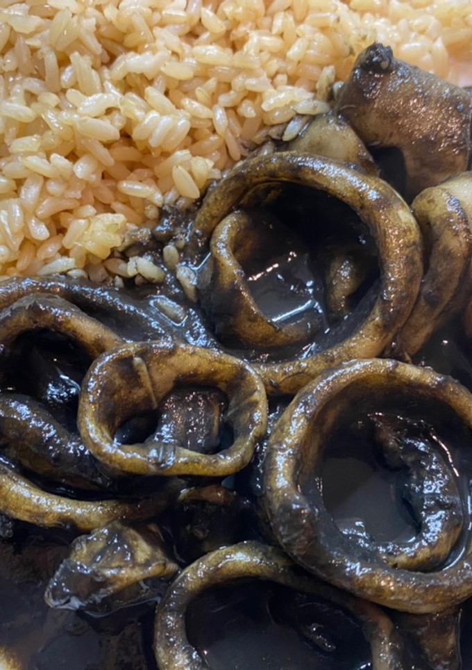 Una foto de Calamares en su tinta Thermomix