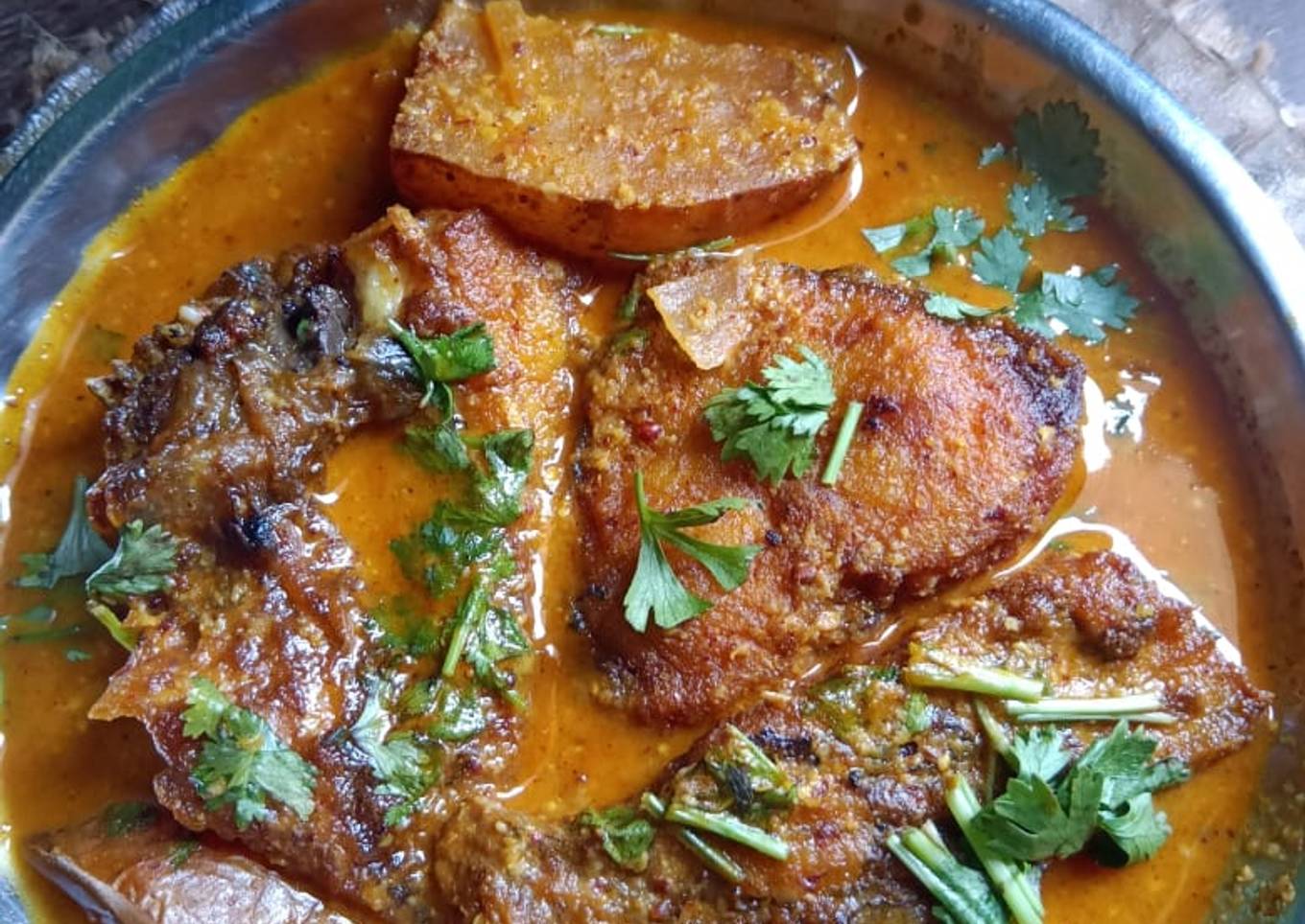 Dahi Macha Besara / Curd Fish curry in mustard paste