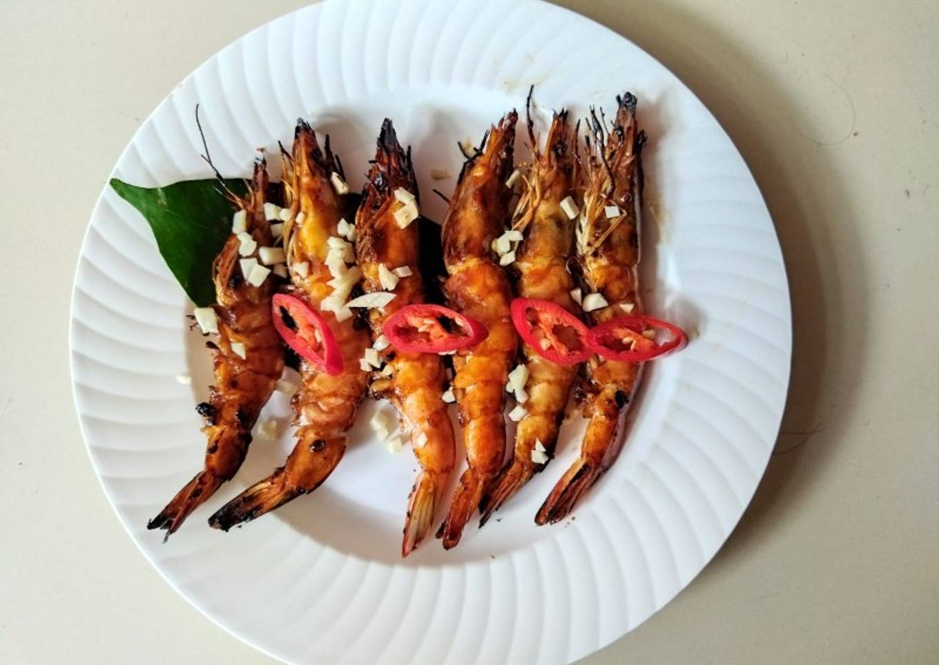 Udang bakar madu pedes manis