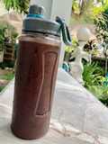 Iced dark cocoa with honey malva nuts
