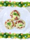 Pizzetas al sartén con queso crema y chorizo