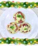 Pizzetas al sartén con queso crema y chorizo