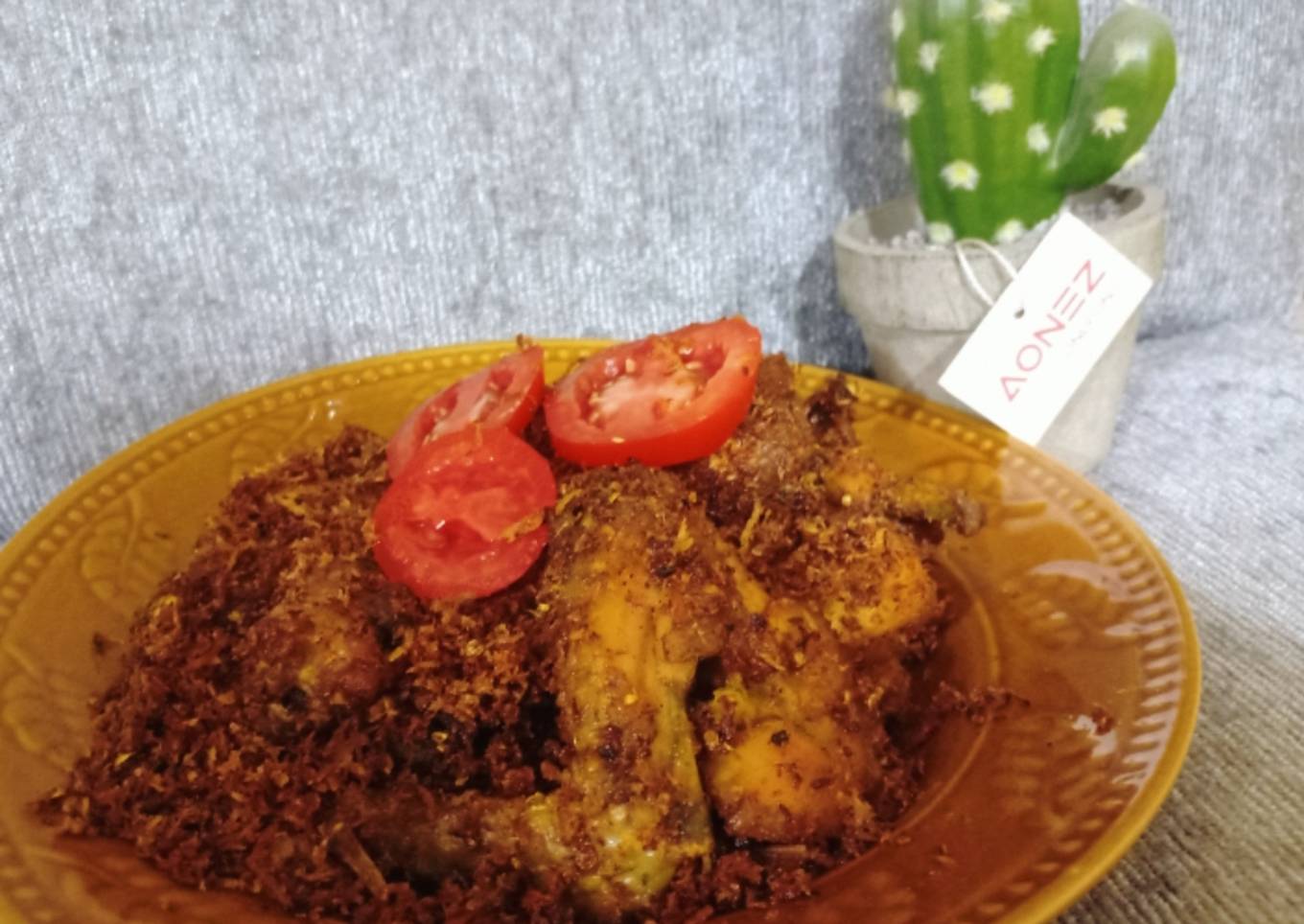Ayam serundeng gurih mantul