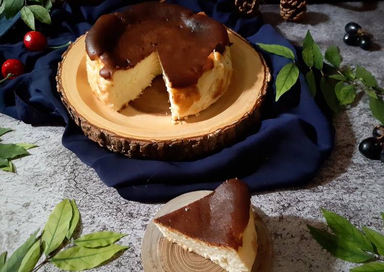 Resep Basque Burnt Cheesecake Kekinian