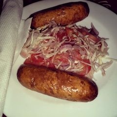 A picture of Sausage salad.