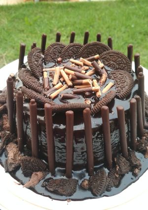 Foto resep Cake choco oreo simple