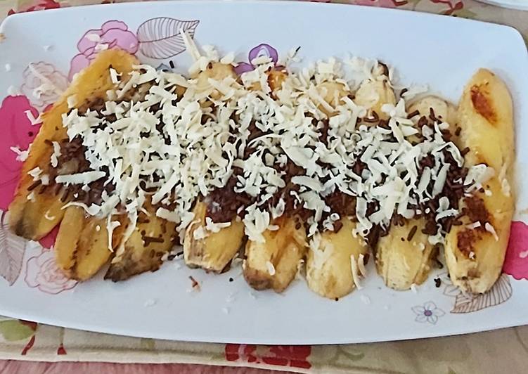 Pisang bakar madu coklat keju