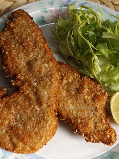 Una foto de Milanesas de cerdo con salvado de avena