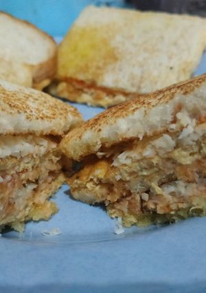 Foto resep Sandwich telur tuna simple
