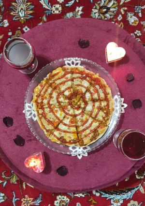 عکسی از دستور پیتزای قارچ و گوشت