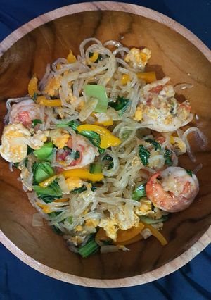 Foto resep Mie shirataki goreng udang #keto #lowcarb