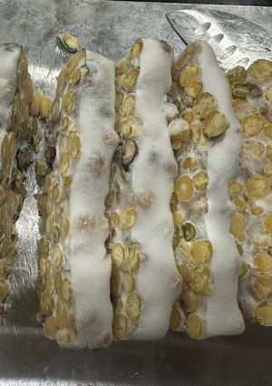 Hình của món Tempeh đậu gà & đậu Hà Lan.