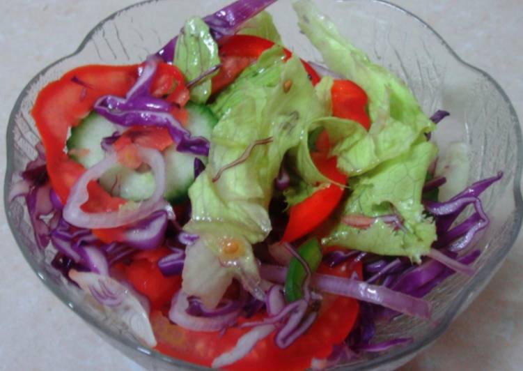 Steps to Make Favorite Garden salad#recipe marathon