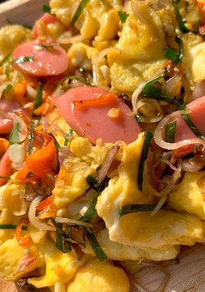 Foto resep Orak Arik Telur Sosis Sambal Matah