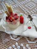 Crema dessert con fragole con Lavazza elogy milk