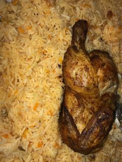 صورة لوصفة دجاج شوايه مع رز بخاري