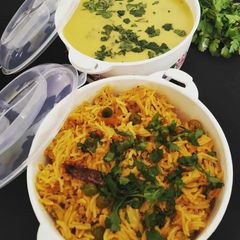 A picture of Vegetable pulao (namkeen chawal).
