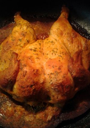 A picture of Oven baked marinated chicken.