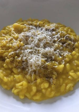 Foto principal de Risotto de hinojo y azafrán saludable
