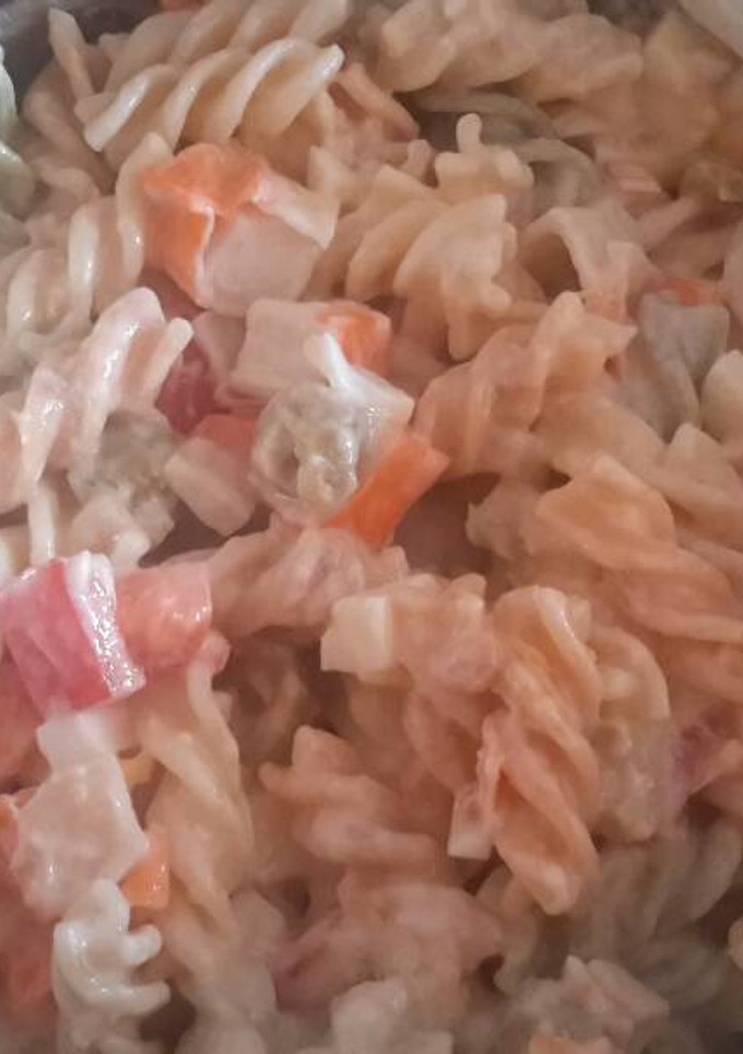 Una foto de Pasta con salsa de yogur