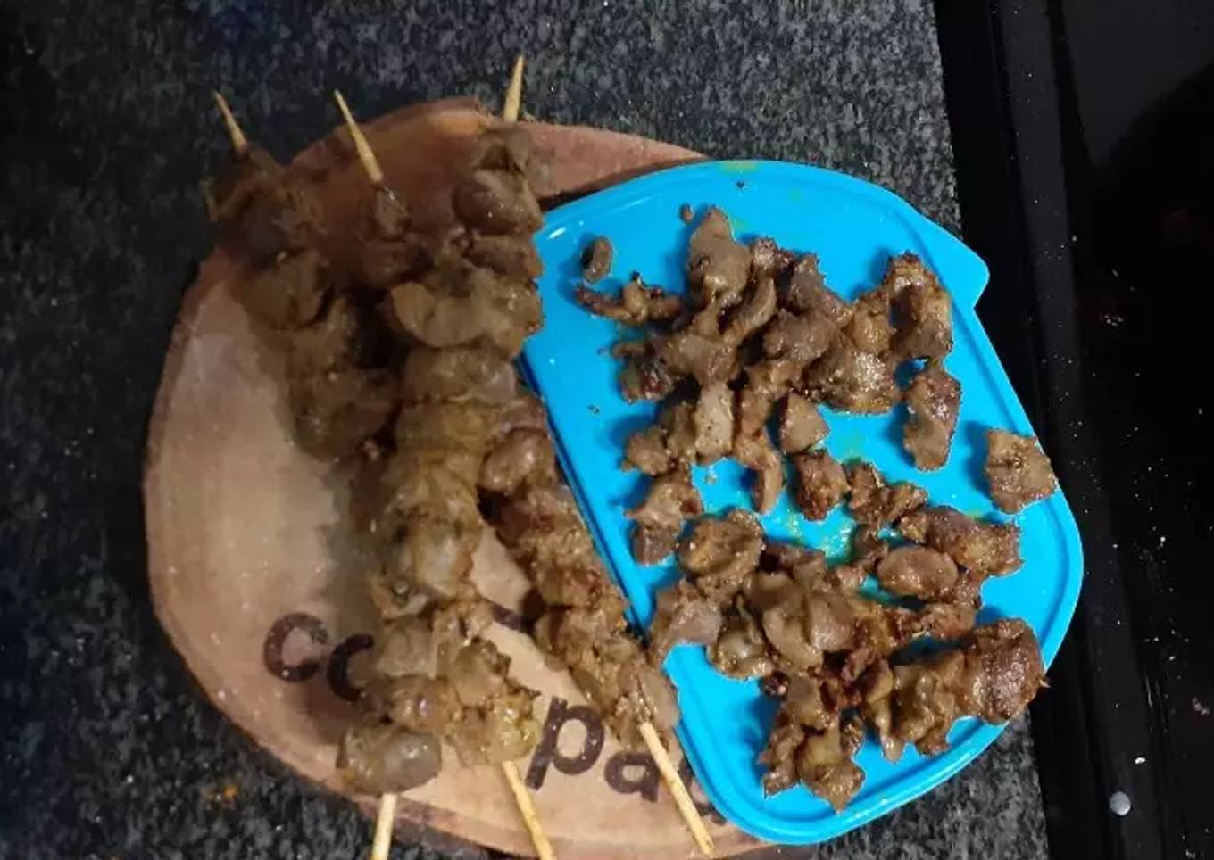 Chicken Gizzard kebabs (sunakimo)