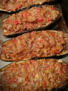Una foto de Berenjenas rellenas