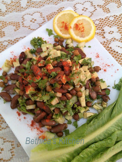 A picture of Rajma & Chana Salad with Avocado.