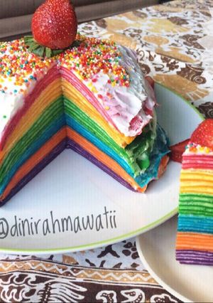 Foto resep Rainbow Mille Crepes