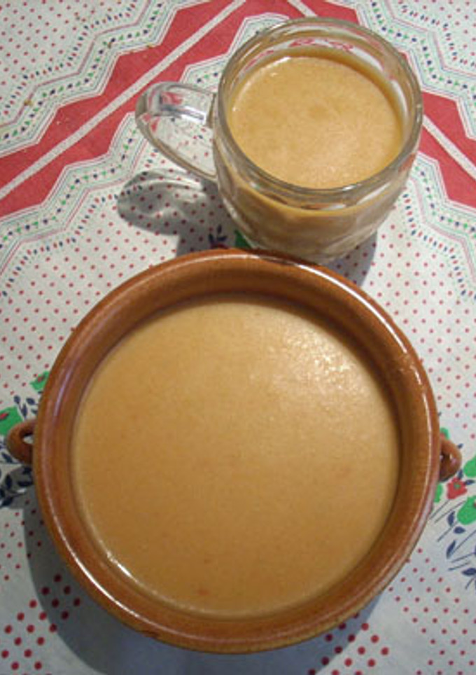 Una foto de Sopa fría de tomate o Gazpacho