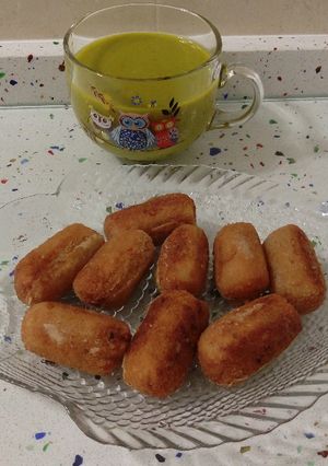 Foto principal de Croquetas de jamón con crema de calabacines