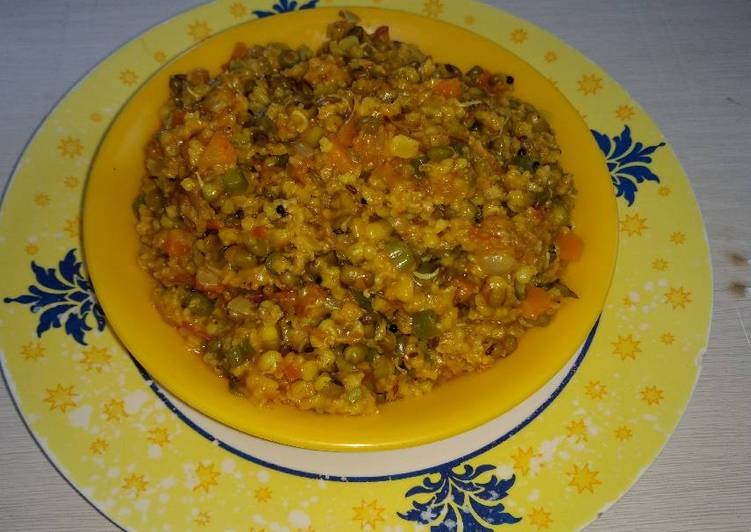 Easiest Way to Prepare Perfect Veg masala sprout moong &amp; oats khichdi