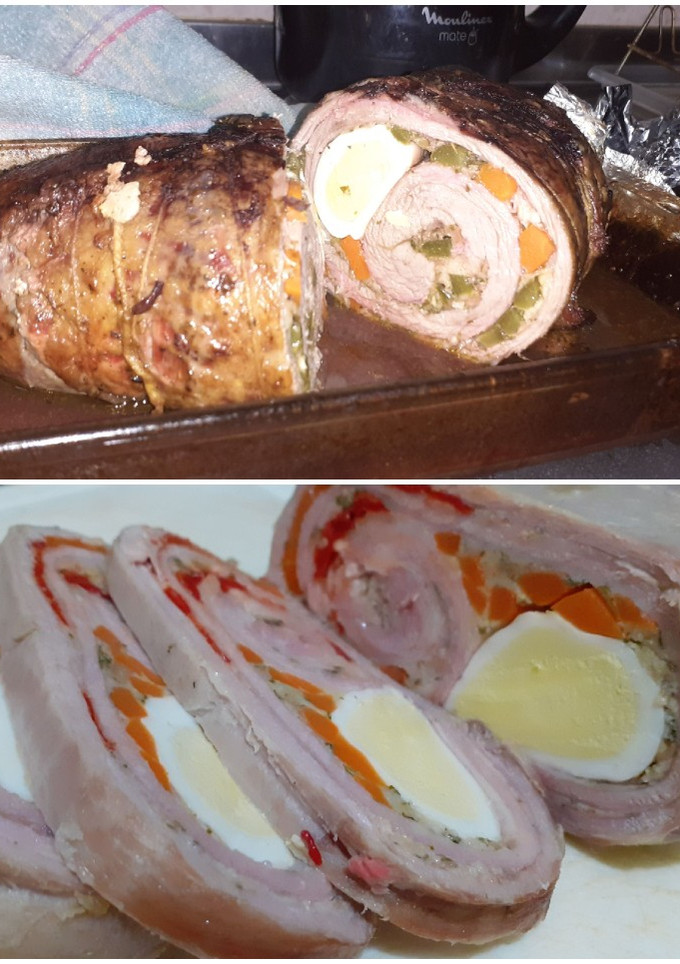 Una foto de Matambre arrollado en dos versiones 🍽😁
