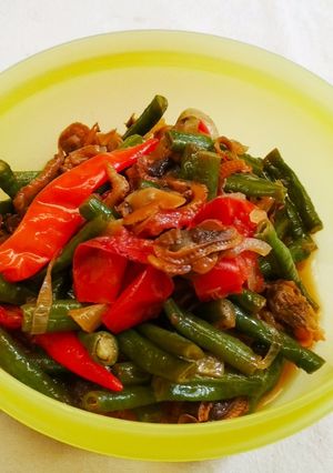 Foto resep Oseng kacang panjang kerang