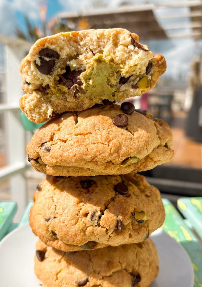 Una foto de Cookies de pistacho y Nutella